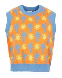 8 By JACQUARD KNIT VEST Mandarin sleeveless Sweater at Yoox